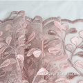 Luz rosa layser bordado laço de tecido